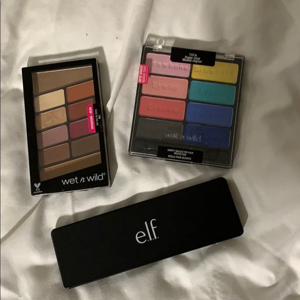 Elf and wet n Wild palettes